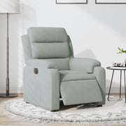 Fauteuil elektrisch verstelbaar stof lichtgrijs