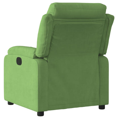 Fauteuil elektrisch verstelbaar fluweel lichtgroen