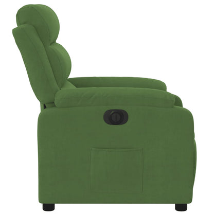 Fauteuil elektrisch verstelbaar fluweel lichtgroen