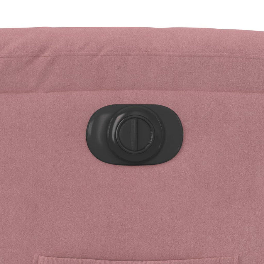 Fauteuil elektrisch fluweel roze