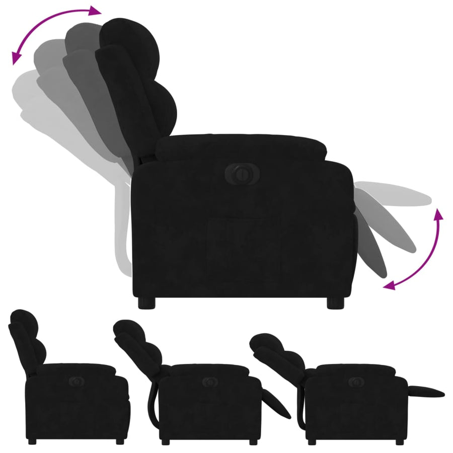 Fauteuil Verstelbaar Elektrisch Stof Zwart Nee Elektrisch verstelbaar