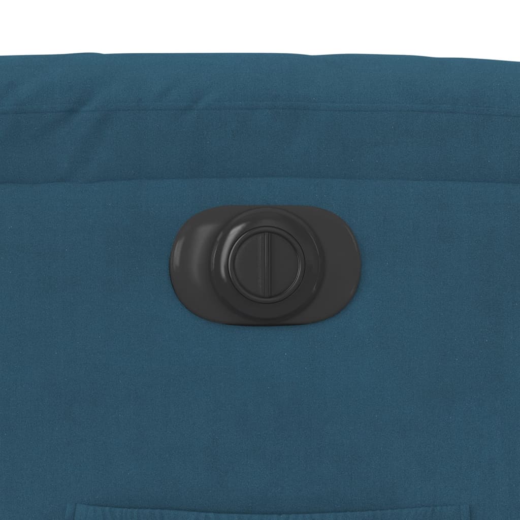 Fauteuil Fluweel Blauw Nee Elektrisch verstelbaar