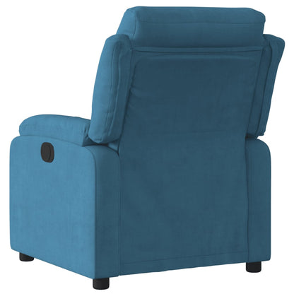 Fauteuil Fluweel Blauw Nee Elektrisch verstelbaar