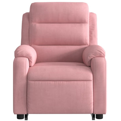Sta-op-stoel verstelbaar fluweel roze