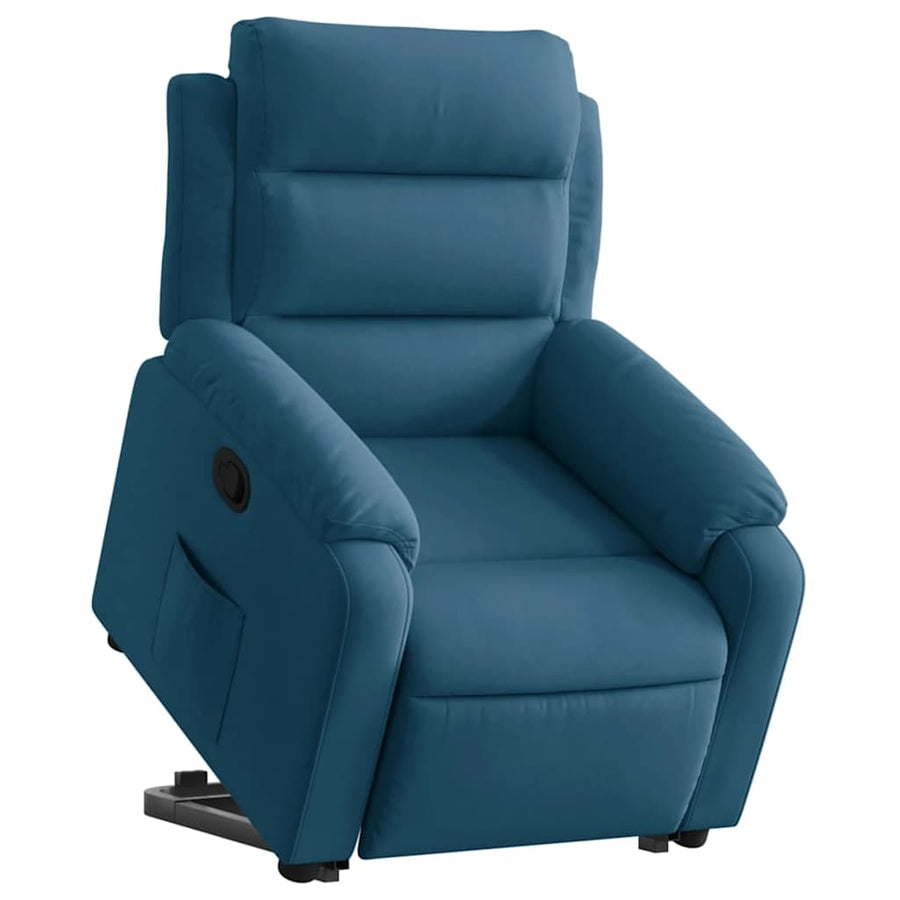 Sta-Opstoel Verstelbaar Fluweel Blauw 1 Nee