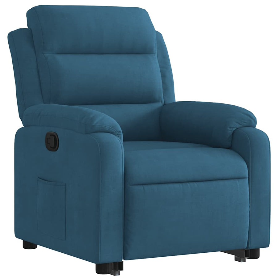 Sta-Opstoel Verstelbaar Fluweel Blauw 1 Nee
