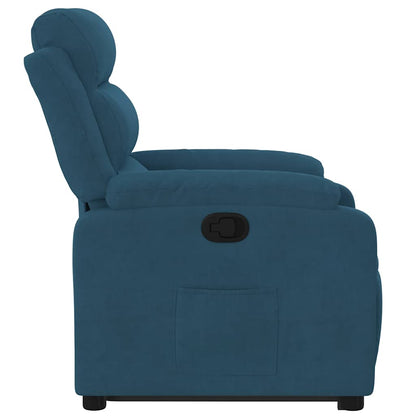 Sta-Opstoel Verstelbaar Fluweel Blauw 1 Nee