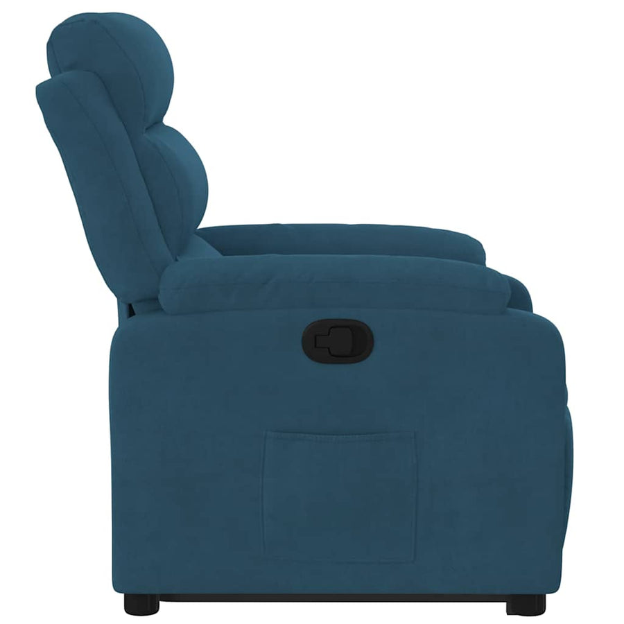 Sta-Opstoel Verstelbaar Fluweel Blauw 1 Nee