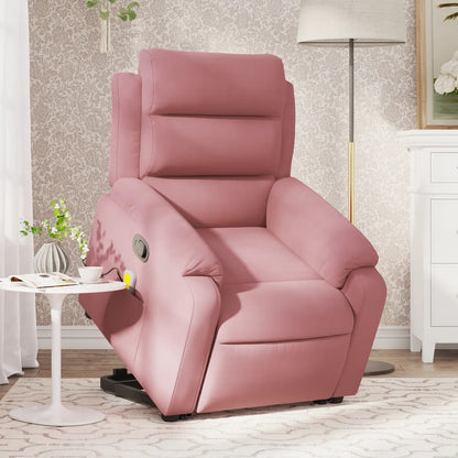Sta-op-massagestoel verstelbaar fluweel roze
