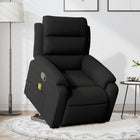 Reclining massage chair adjustable velvet black