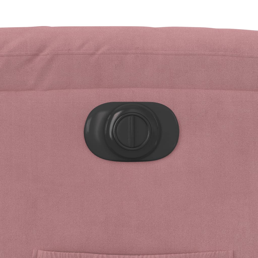 Sta-op-stoel elektrisch verstelbaar fluweel roze