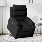 Electric adjustable stand-up chair velvet black
