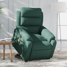 Electric Adjustable Stand-Up Massage Chair Velvet Dark Green