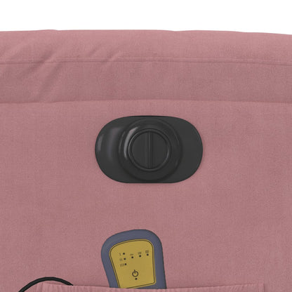 Sta-op-massagestoel elektrisch verstelbaar fluweel roze