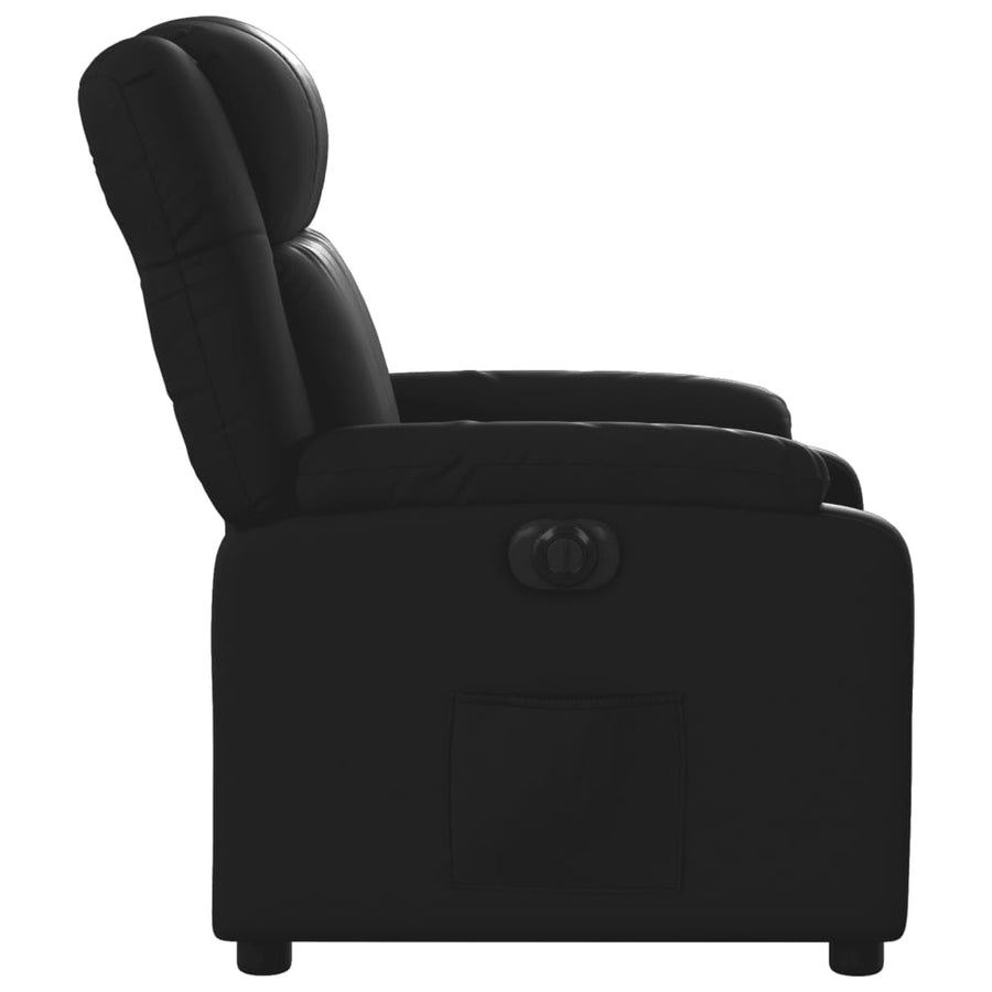 Fauteuil elektrisch verstelbaar kunstleer zwart Nee Elektrisch verstelbaar