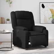 Fauteuil elektrisch verstelbaar kunstleer zwart