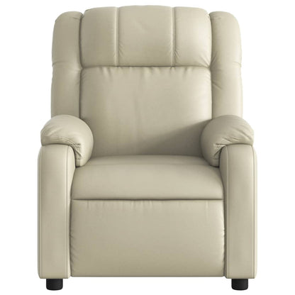 Fauteuil elektrisch verstelbaar kunstleer crèmekleurig Nee Elektrisch verstelbaar