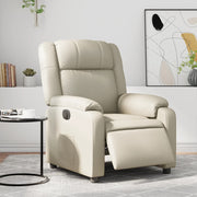 Fauteuil elektrisch verstelbaar kunstleer crème