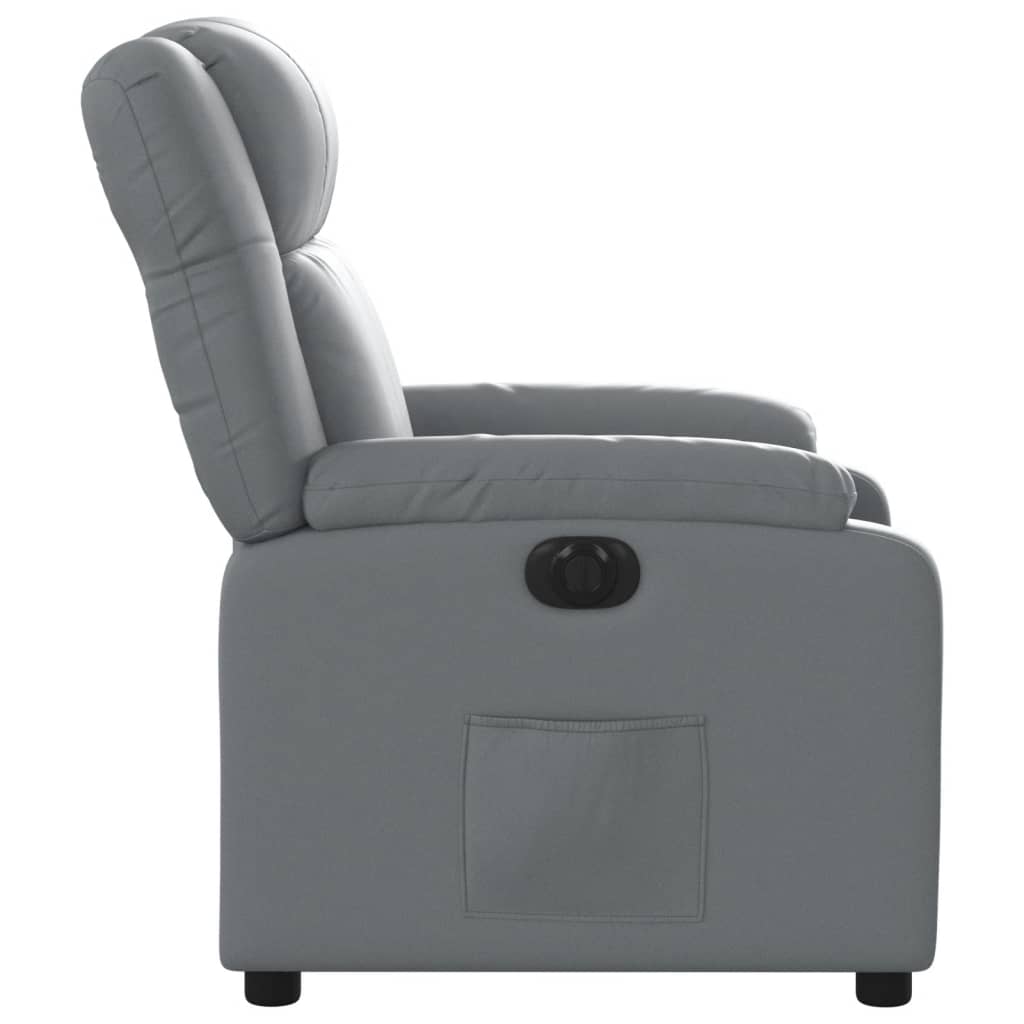 Fauteuil Verstelbaar Elektrisch Kunstleer Grijs Nee Elektrisch verstelbaar