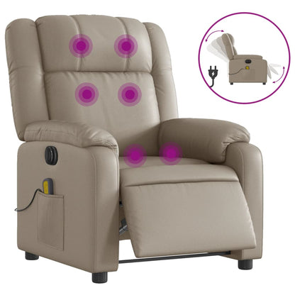 Massagestoel Verstelbaar Elektrisch Kunstleer Kleurig Cappuccino Ja Elektrisch verstelbaar