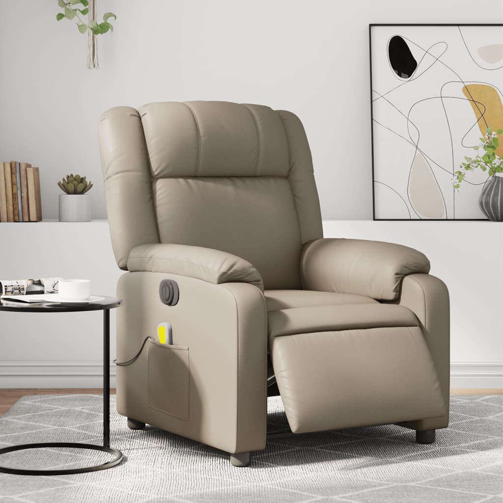 Massagestoel Verstelbaar Elektrisch Kunstleer Kleurig Cappuccino Ja Elektrisch verstelbaar