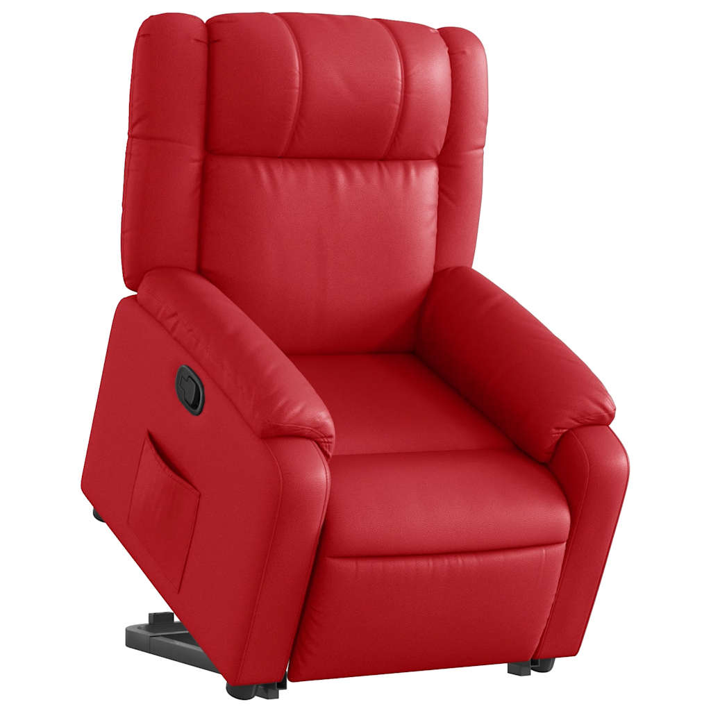 Sta-op-stoel kunstleer rood
