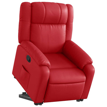 Sta-op-stoel kunstleer rood