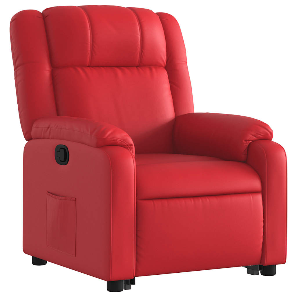 Sta-op-stoel kunstleer rood