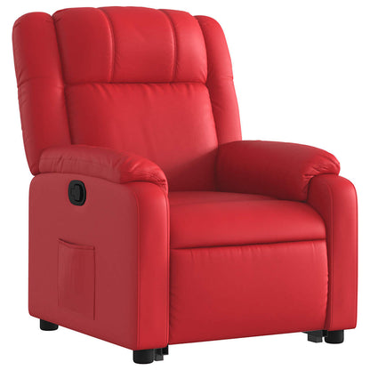 Sta-op-stoel kunstleer rood