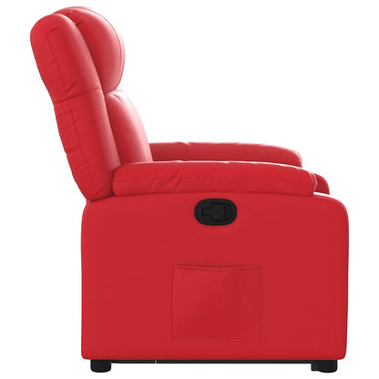 Sta-op-stoel kunstleer rood