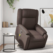 Sta-op massagestoel verstelbaar kunstleer bruin 77x95x99 cm