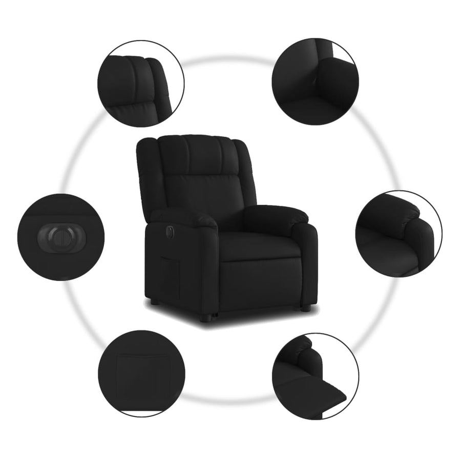 Sta-Op-Stoel Elektrisch Kunstleer Zwart Nee Elektrisch verstelbaar