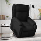 Electric recliner black faux leather