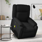 Electric recline and massage chair artificial leather black