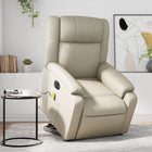 Electric recliner massage chair cream artificial leather
