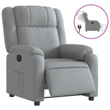 Fauteuil elektrisch verstelbaar stof lichtgrijs Nee Elektrisch verstelbaar