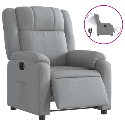 Fauteuil elektrisch verstelbaar stof lichtgrijs Nee Elektrisch verstelbaar