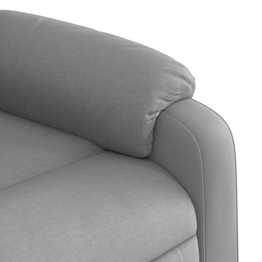 Fauteuil elektrisch verstelbaar stof lichtgrijs Nee Elektrisch verstelbaar