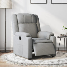 Fauteuil elektrisch verstelbaar stof lichtgrijs Nee Elektrisch verstelbaar
