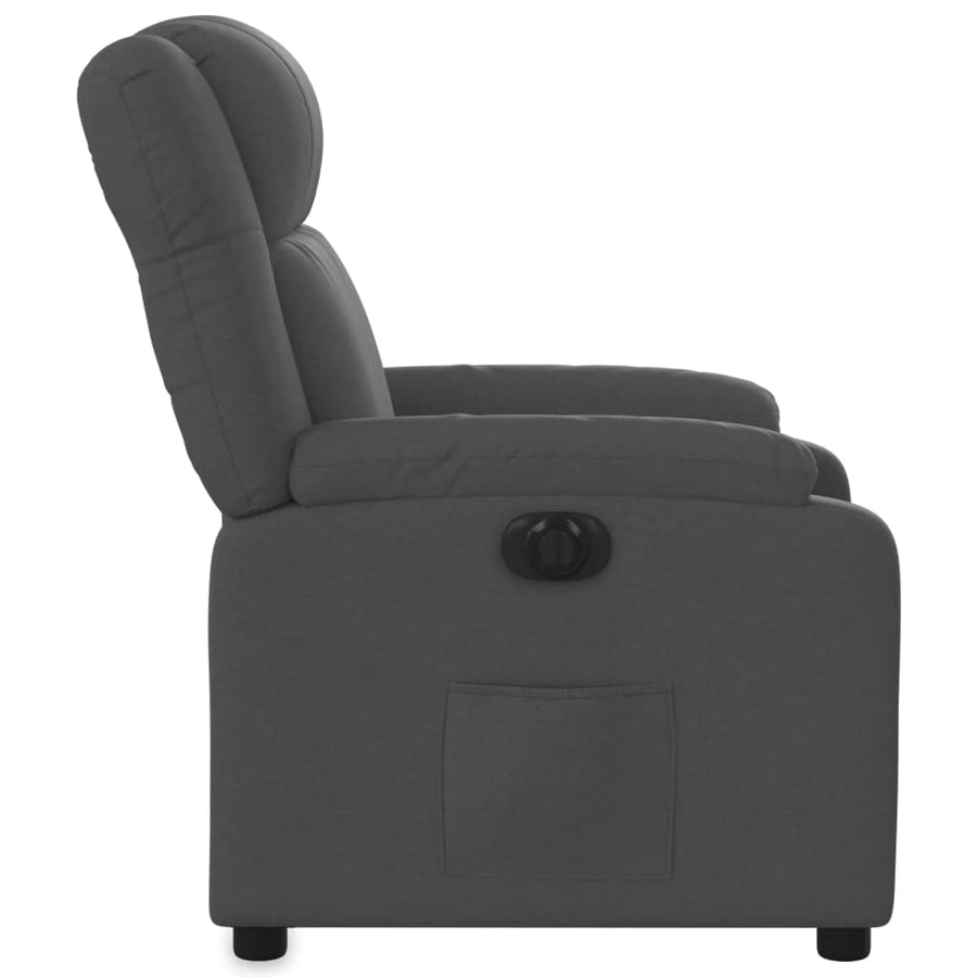 Fauteuil elektrisch verstelbaar stof donkergrijs Nee Elektrisch verstelbaar
