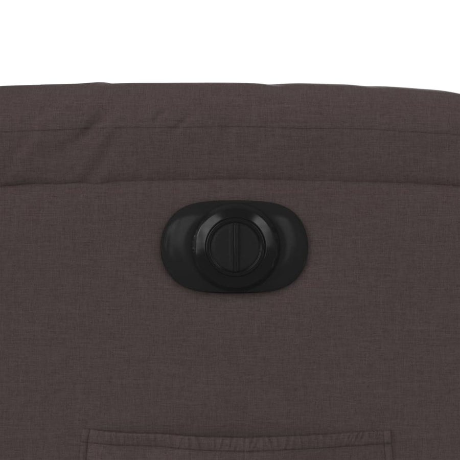 Fauteuil verstelbaar elektrisch stof donkerbruin