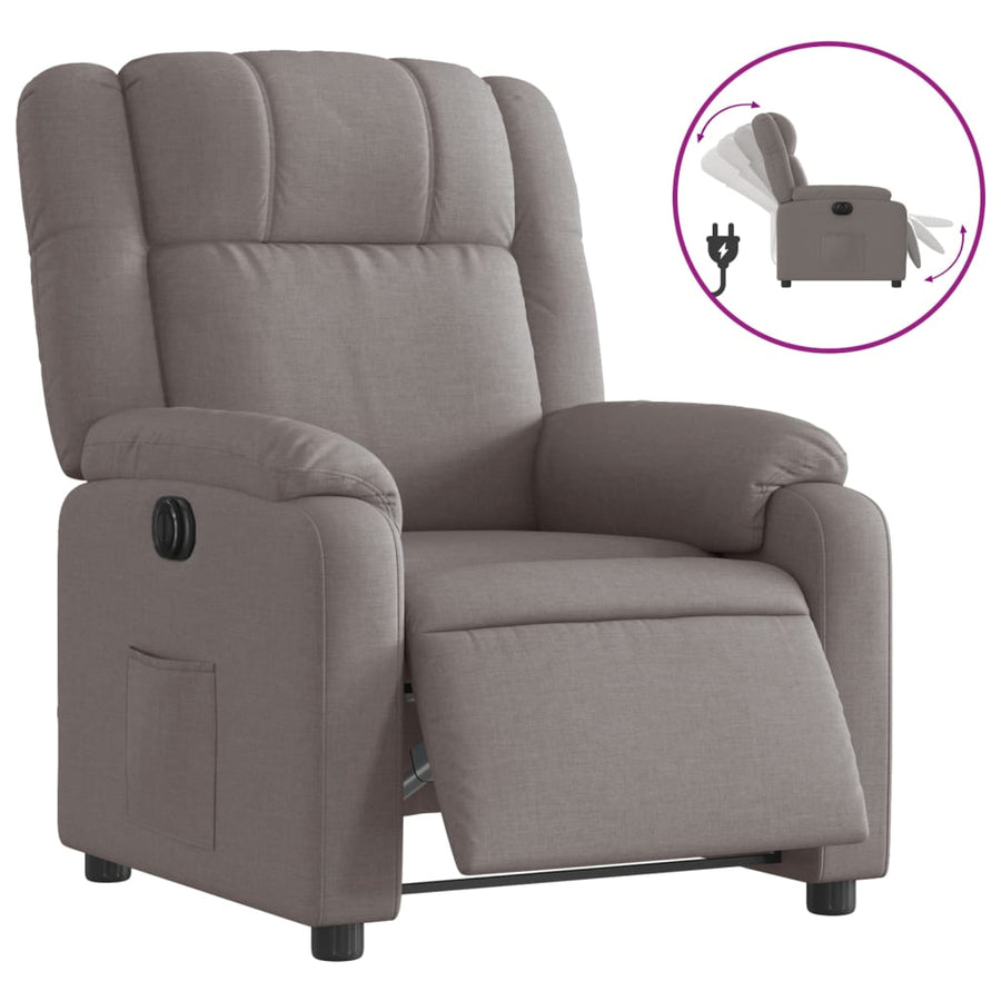 Fauteuil Verstelbaar Elektrisch Stof Taupe Nee Elektrisch verstelbaar