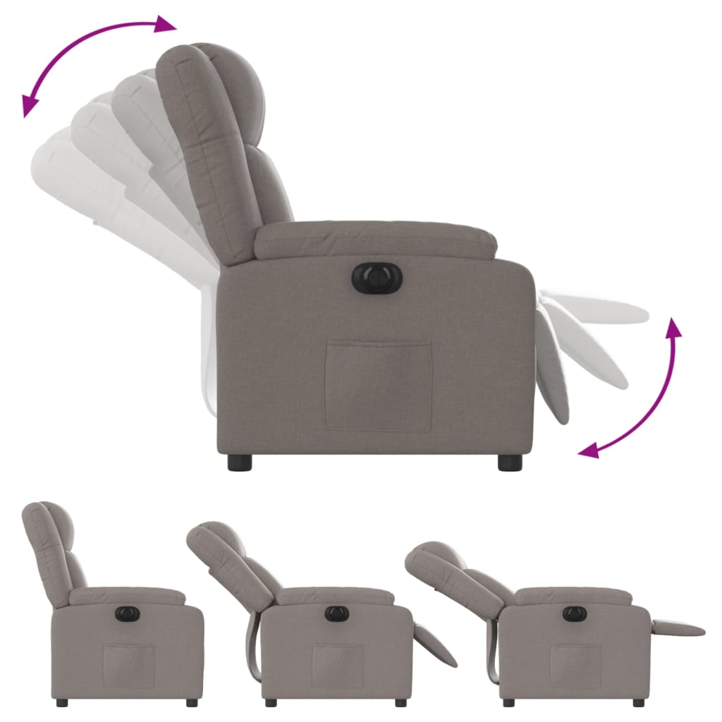 Fauteuil Verstelbaar Elektrisch Stof Taupe Nee Elektrisch verstelbaar