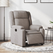 Fauteuil elektrisch verstelbaar stof taupe 77x95x99 cm