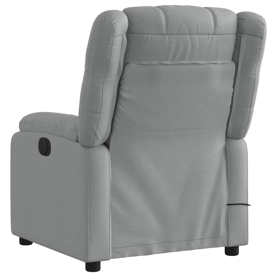 Massagestoel Stof Lichtgrijs Ja Elektrisch verstelbaar