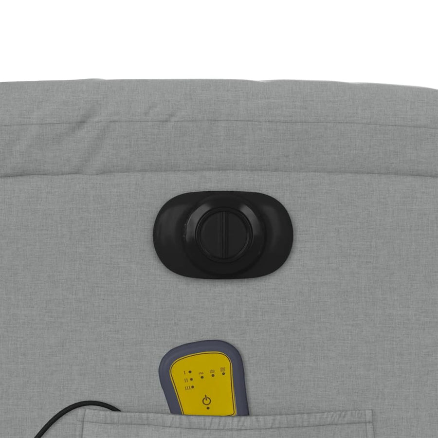 Massagestoel Stof Lichtgrijs Ja Elektrisch verstelbaar