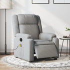 Electric adjustable massage chair fabric light gray