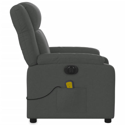 Massagestoel Stof Donkergrijs Ja Elektrisch verstelbaar
