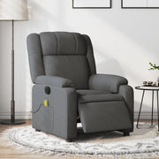Massagestoel elektrisch verstelbaar stof donkergrijs 77x95x99 cm