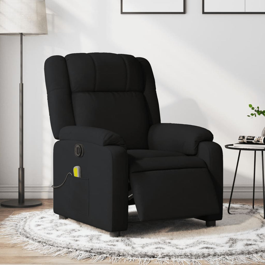 Massagestoel Stof Zwart Ja Elektrisch verstelbaar